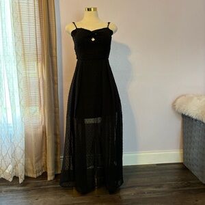 Elegant Black Evening Dress, size XS